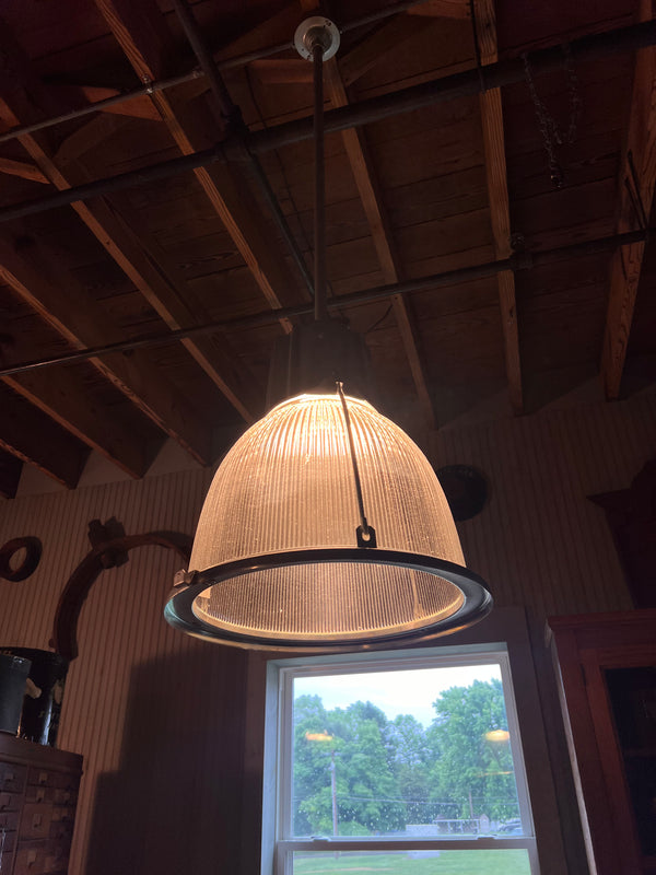Holophane Style Light Fixture Industrial Glass Large 22” 7422943789117
