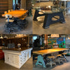 custom industrial antique table kitchen island cabinet