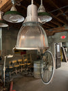 vintage glass industrial light fixture