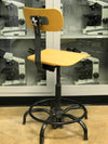 Vintage Adjusto Equipment co adjustable Drafting chair stool w/ foot ring