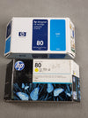 Genuine Set of 2 HP #80 Designjet Cartridges C4848A C4846A