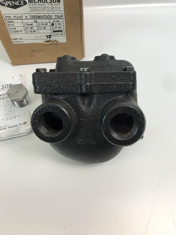 NEW NICHOLSON 5265015 FTN FLOAT AND THERMOSTATIC STEAM TRAP 1" 15 psi