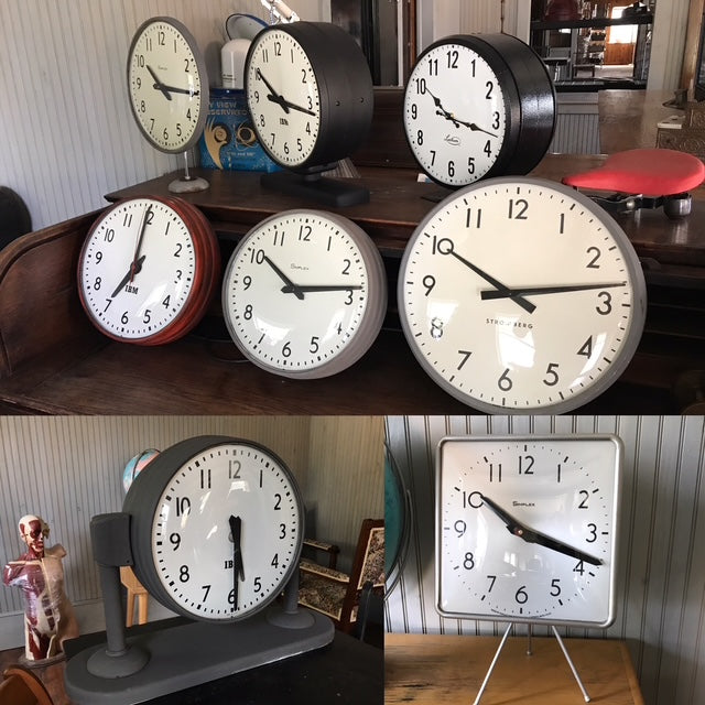 antique and industrial clocks