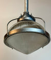 Vintage Modern Holophane 11” Diameter Industrial Cast Aluminum Pendant Light