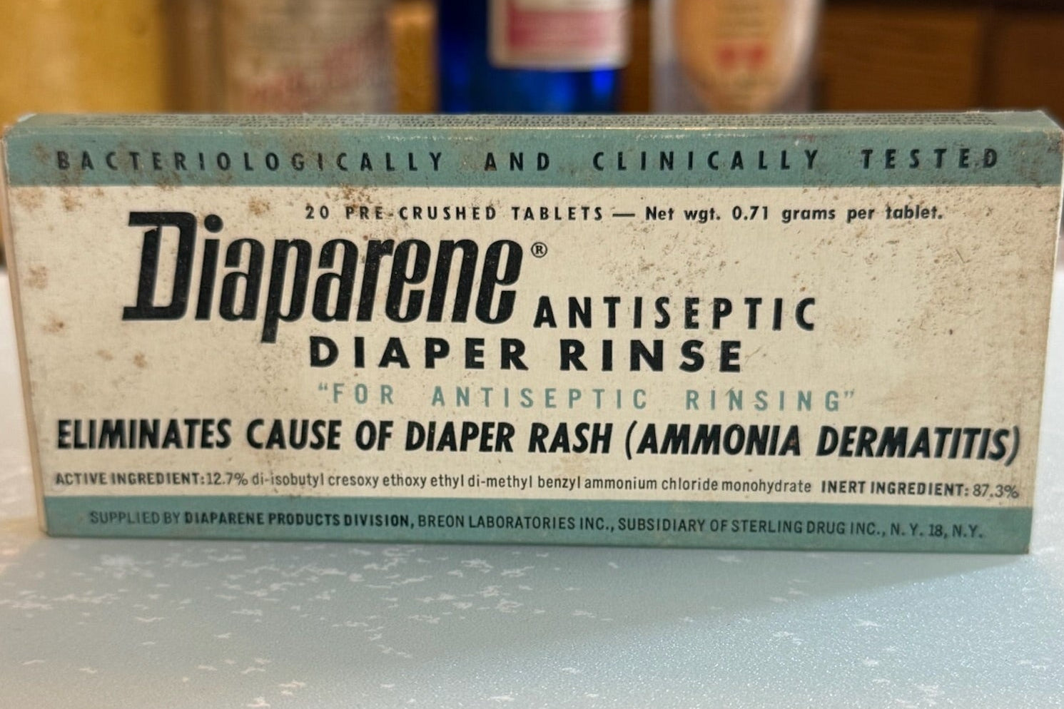 Diaparene diaper rinse tube vintage 