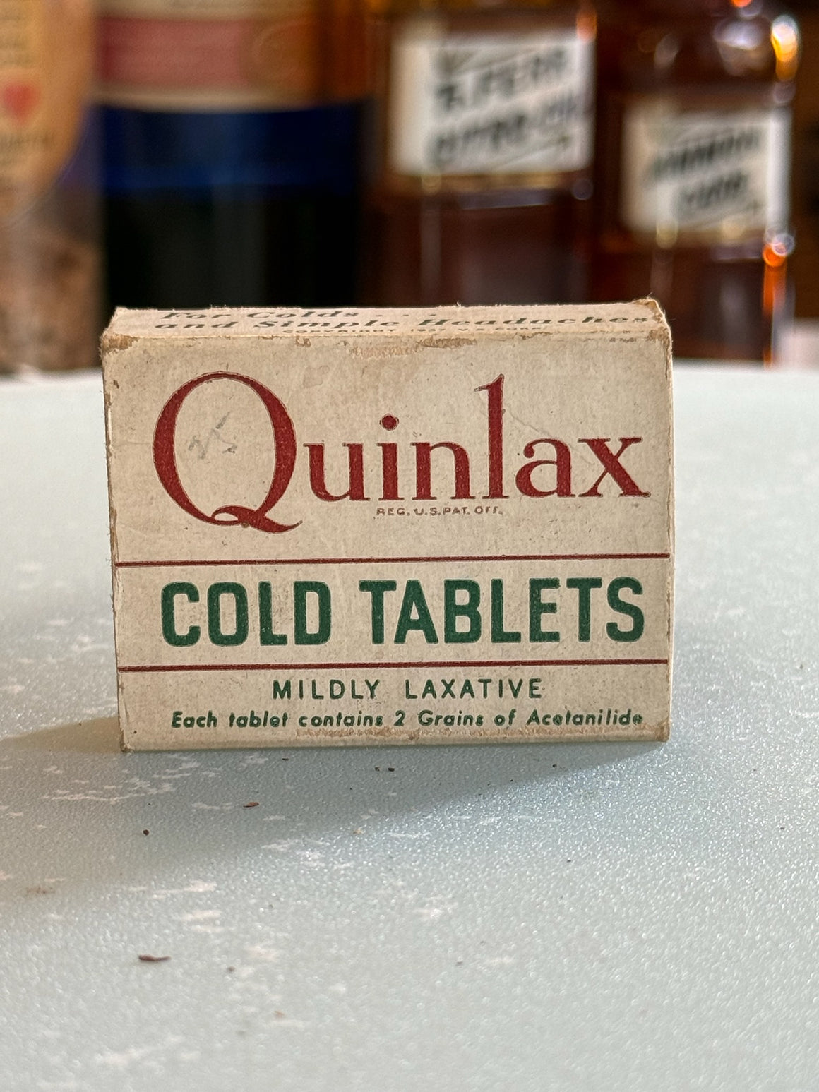 Quinlax Cold Tablets Apothecary Patent Medicine