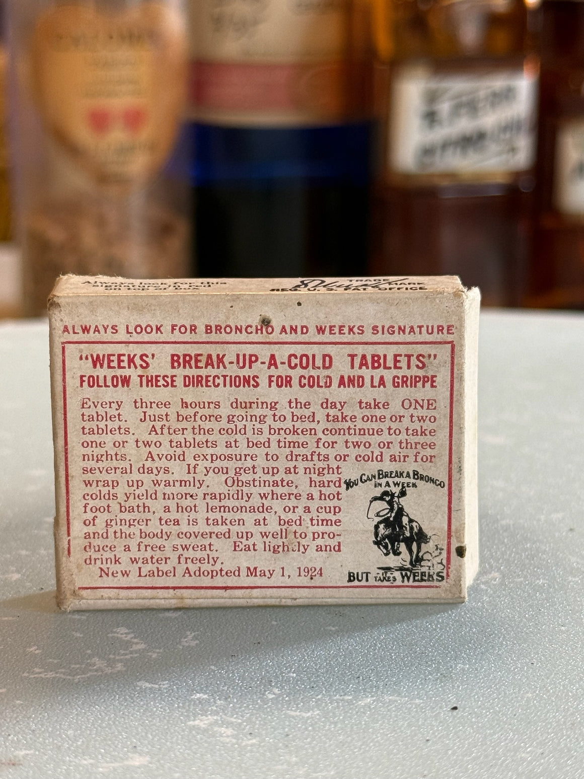 Weeks Laxative Cold Tablets