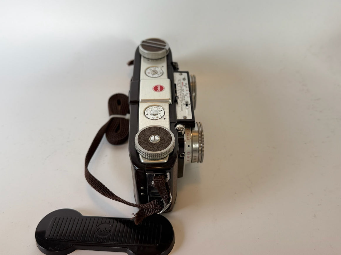 Vintage Kodak Stereo Camera (1954–1959) 35mm 3D Film Camera with Lens Cap & Strap