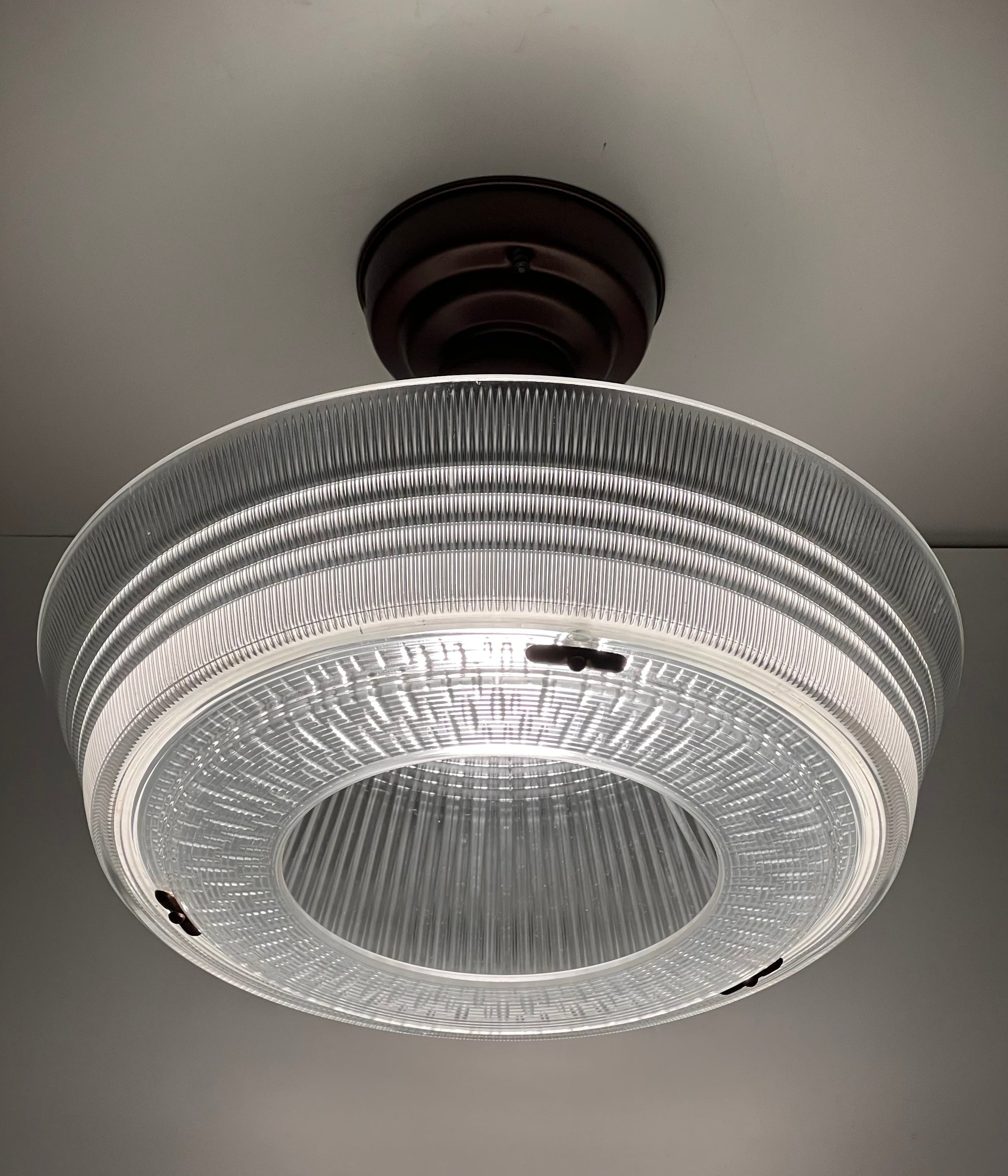 vintage sailor hat holophane ceiling light fixture