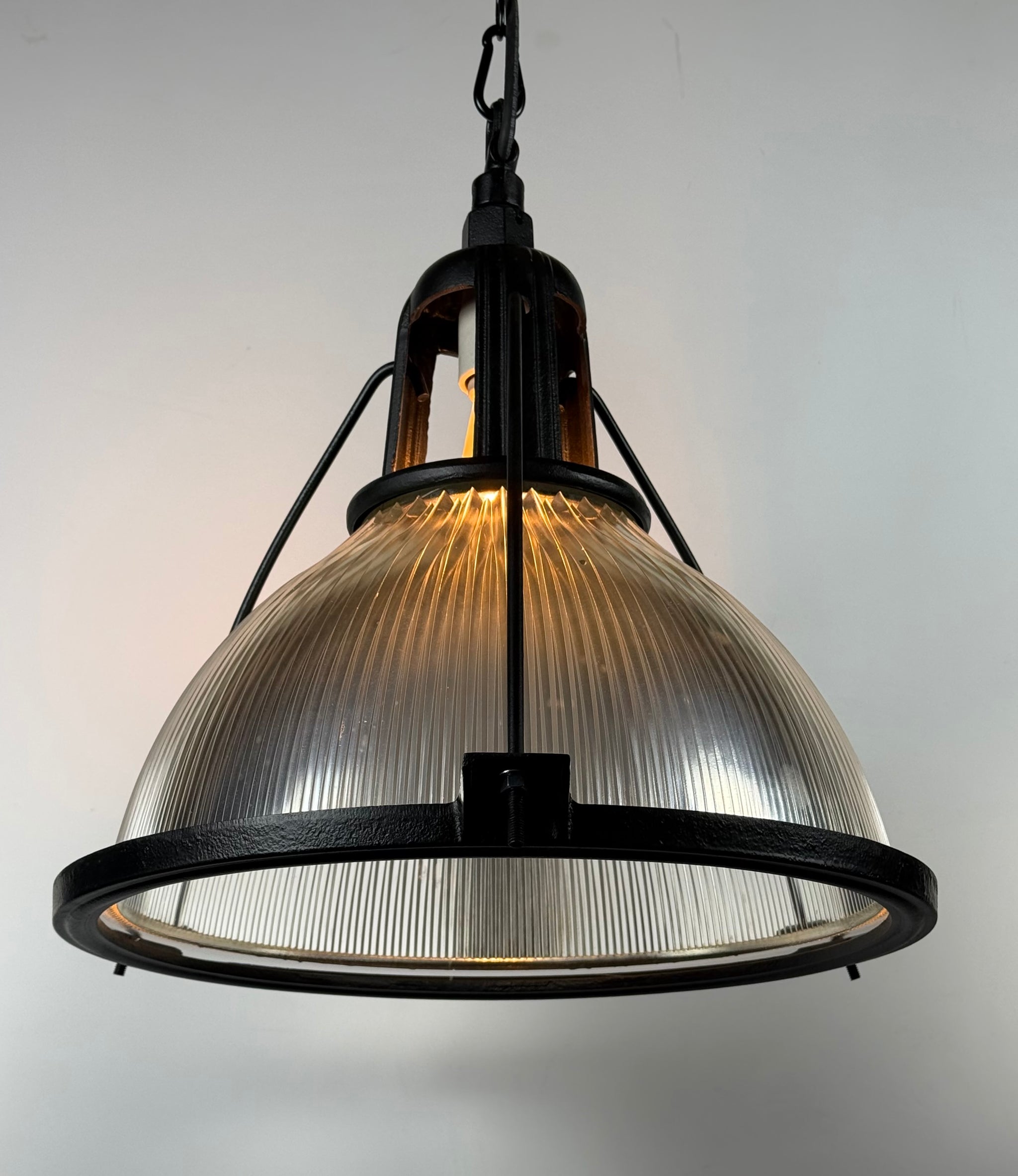 Salvaged 1920s Holophane Industrial light fixture 