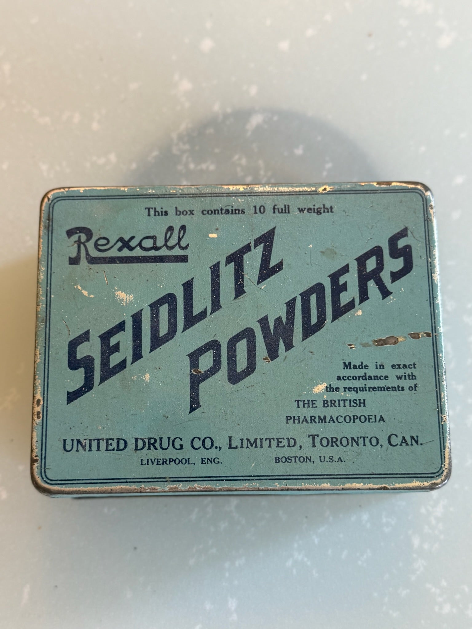 Seidlitz Powders Antique Metal Tin