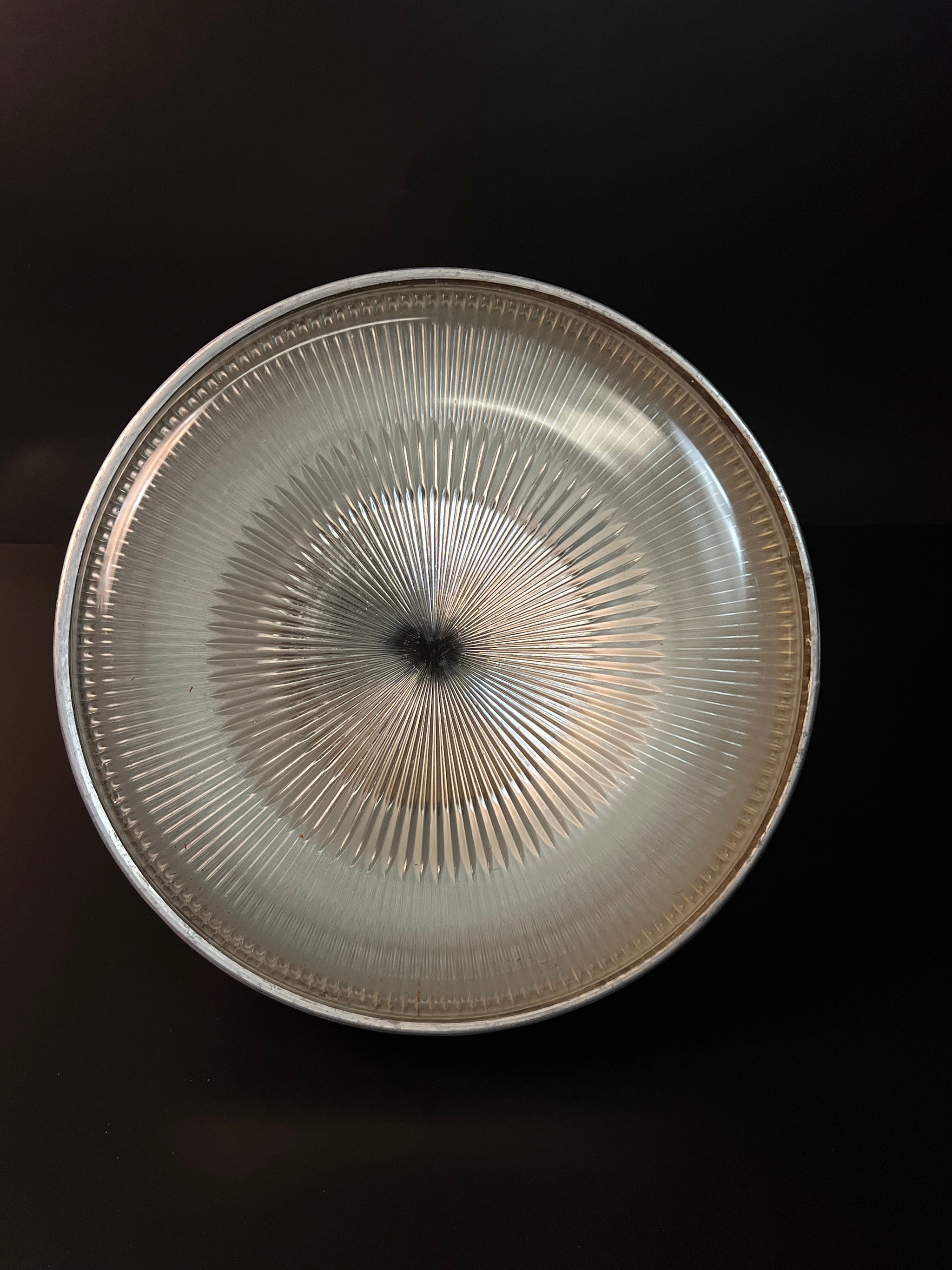 Vintage Holophane Dust Tight Light Fixture Pendant 