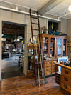 Antique Putnam Rolling Library Ladder w/18' rail