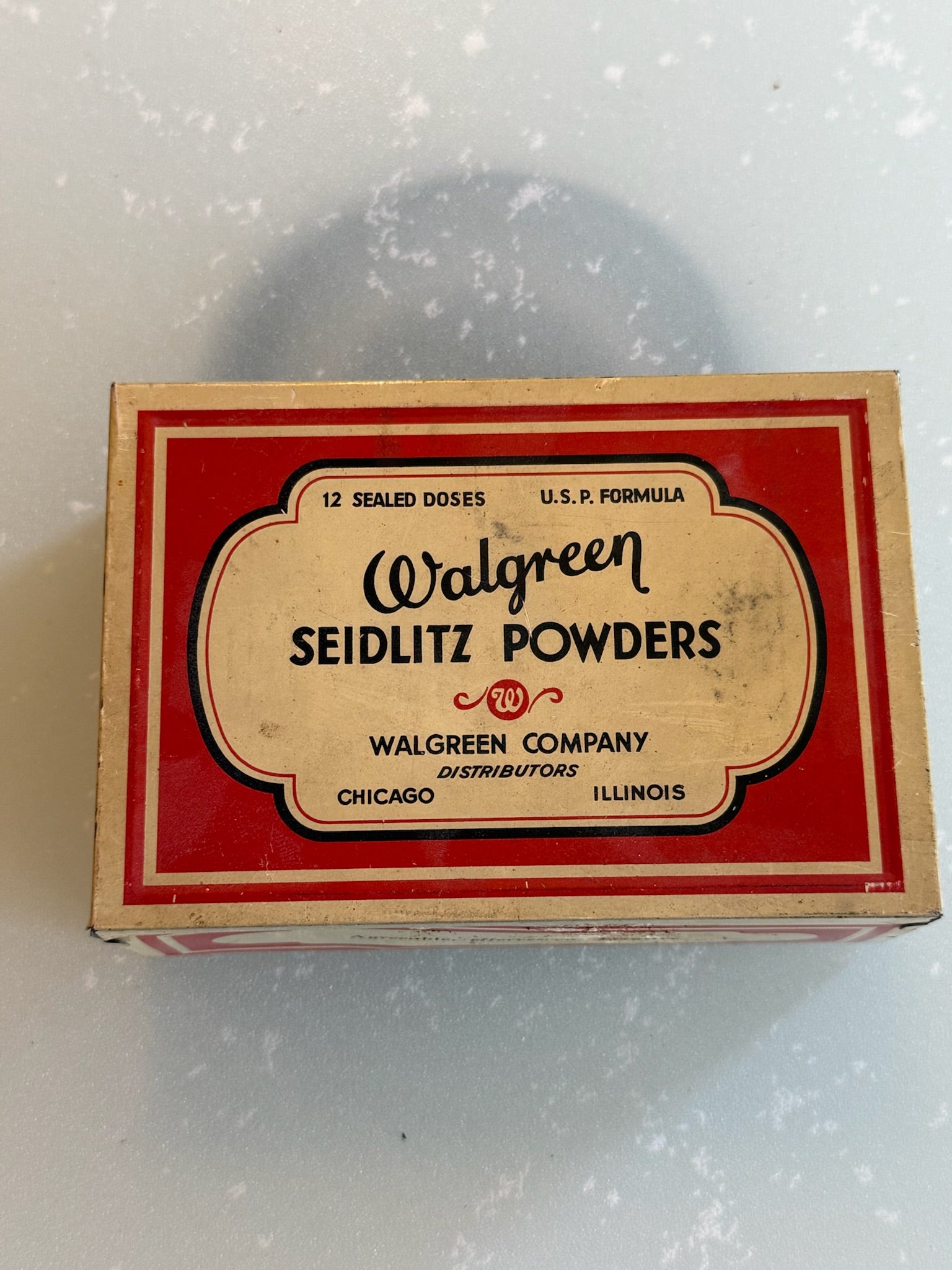 Walgreen Seidlitz Powders Tin 1910 Patent Medicine