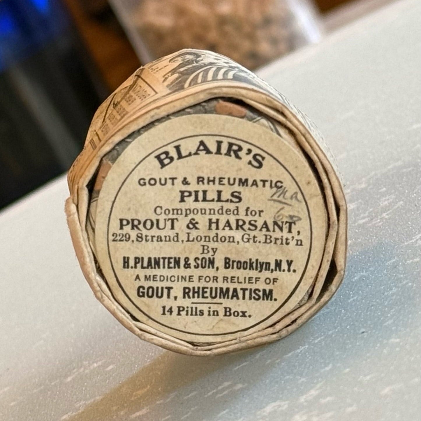 Blair's Gout rheumatic Pills quack medicine