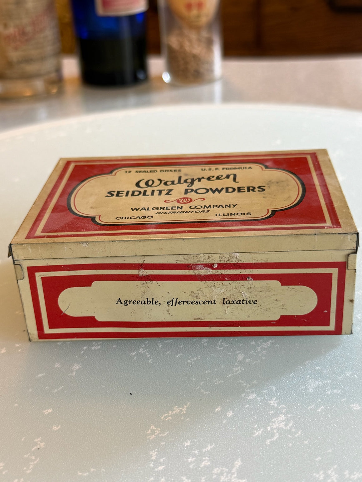 Walgreen Seidlitz Powders Tin 1910 Patent Medicine