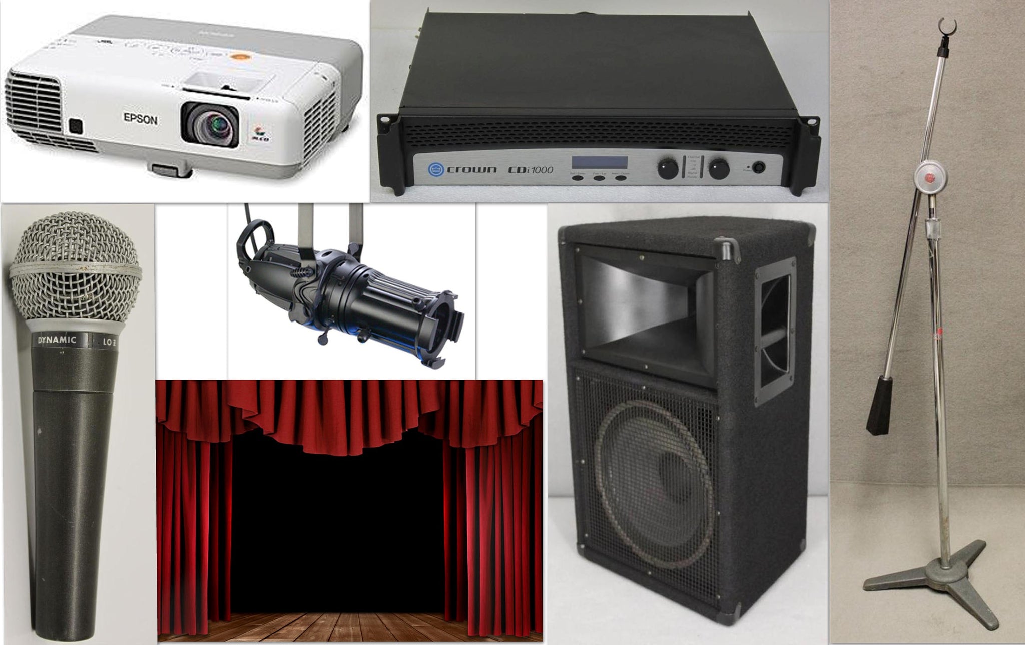 electronics, speakers and theater items