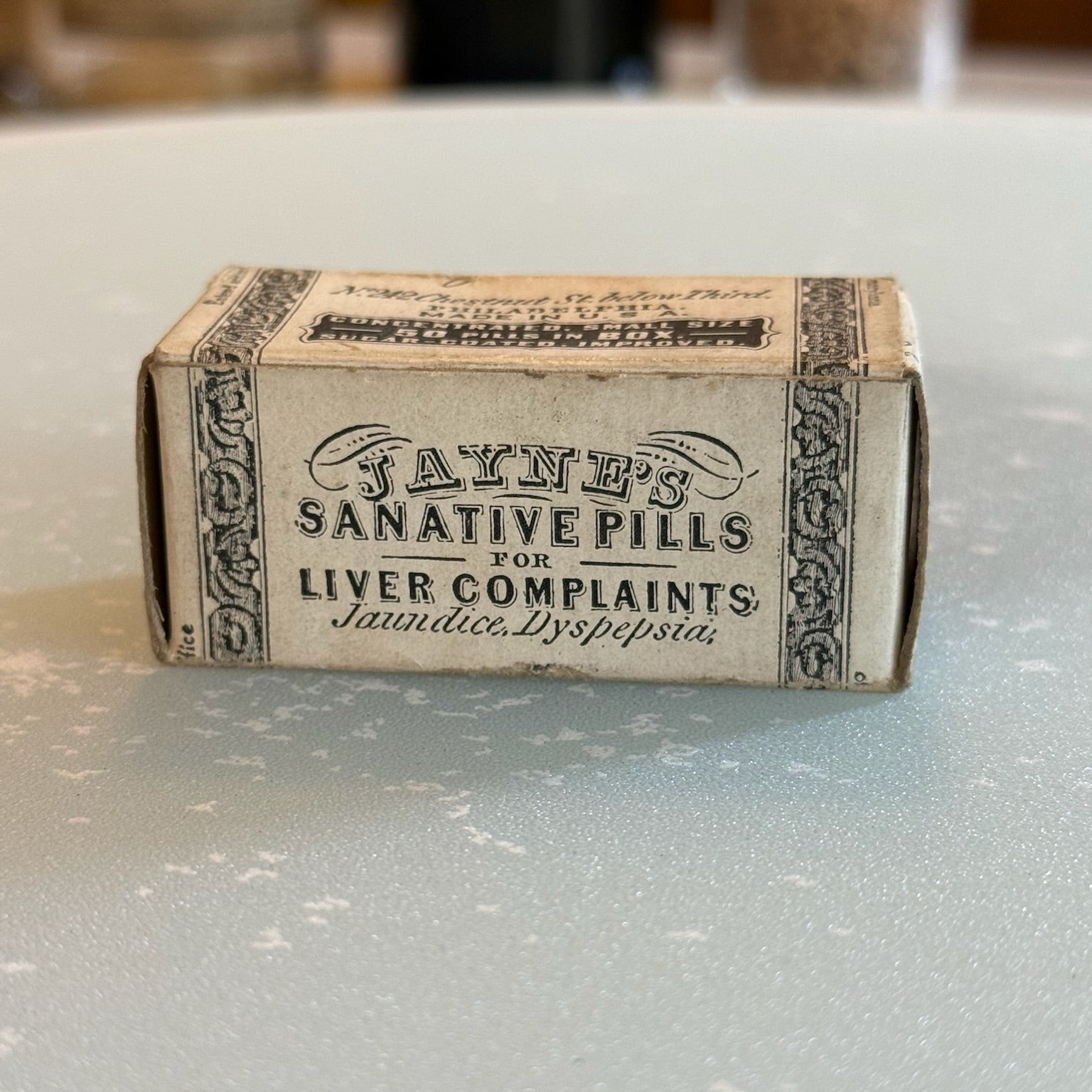 Jayne's Sanative Pills Quack medicine box & bottle