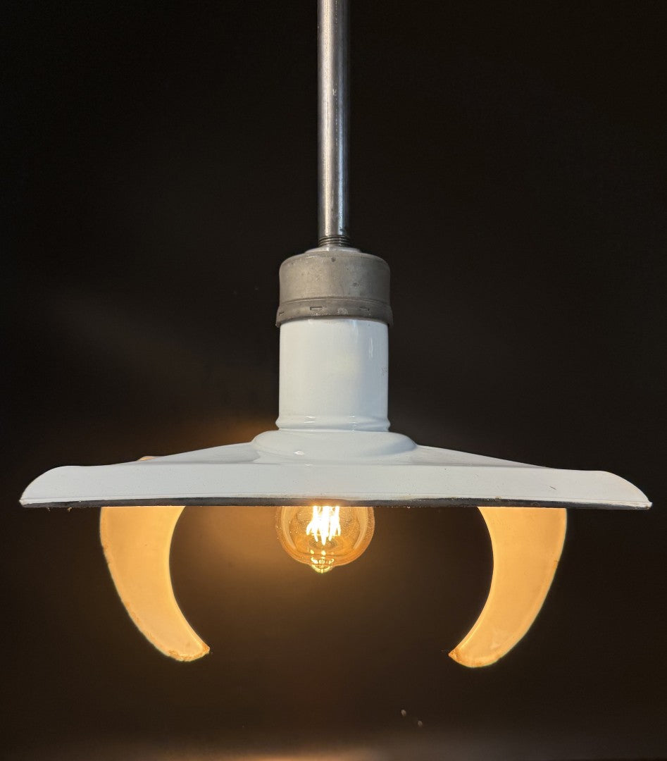 vintage appleton industrial barn pendant light fixture