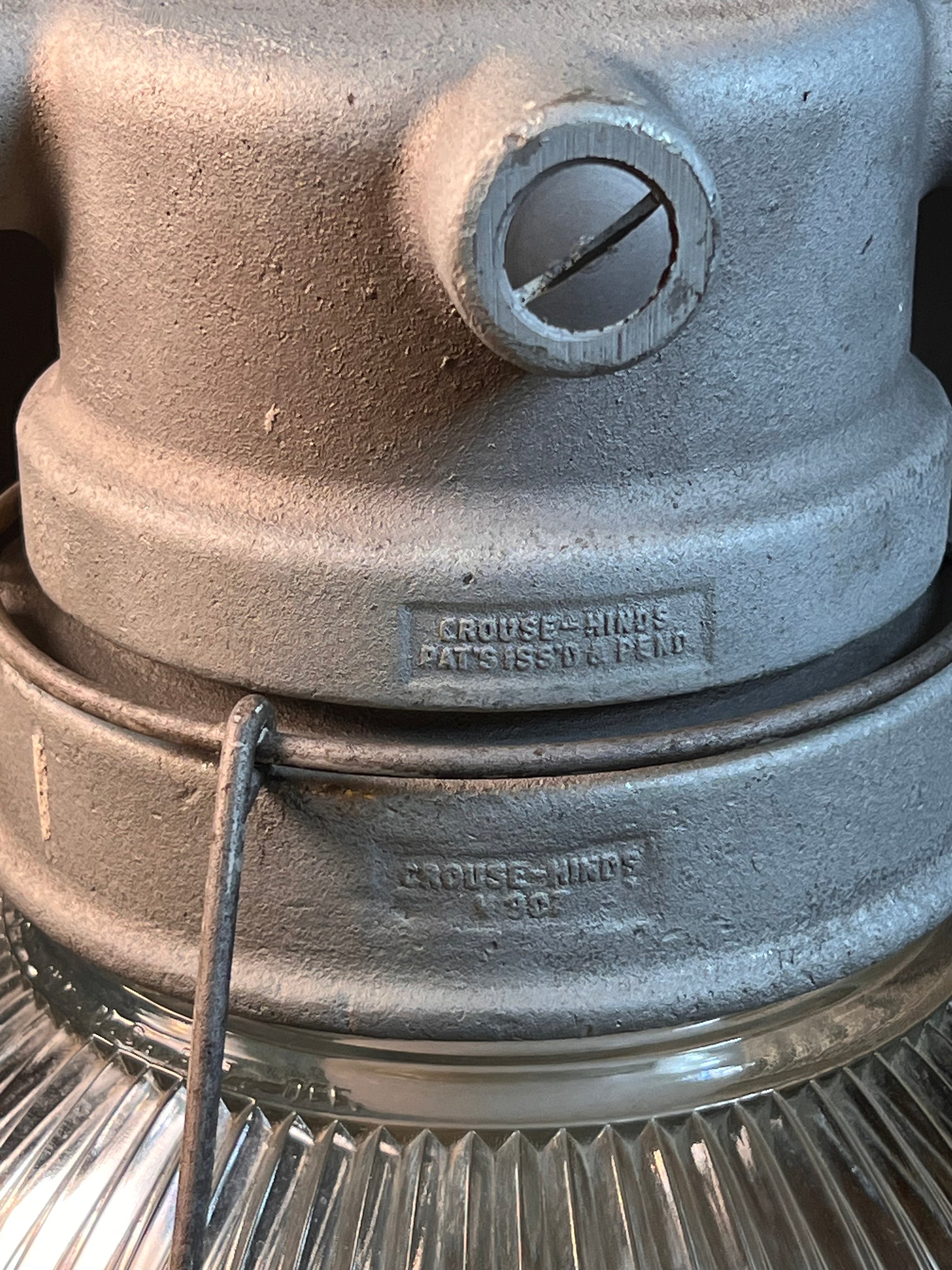 vintage Holophane Acorn Pendant Light Fixture 