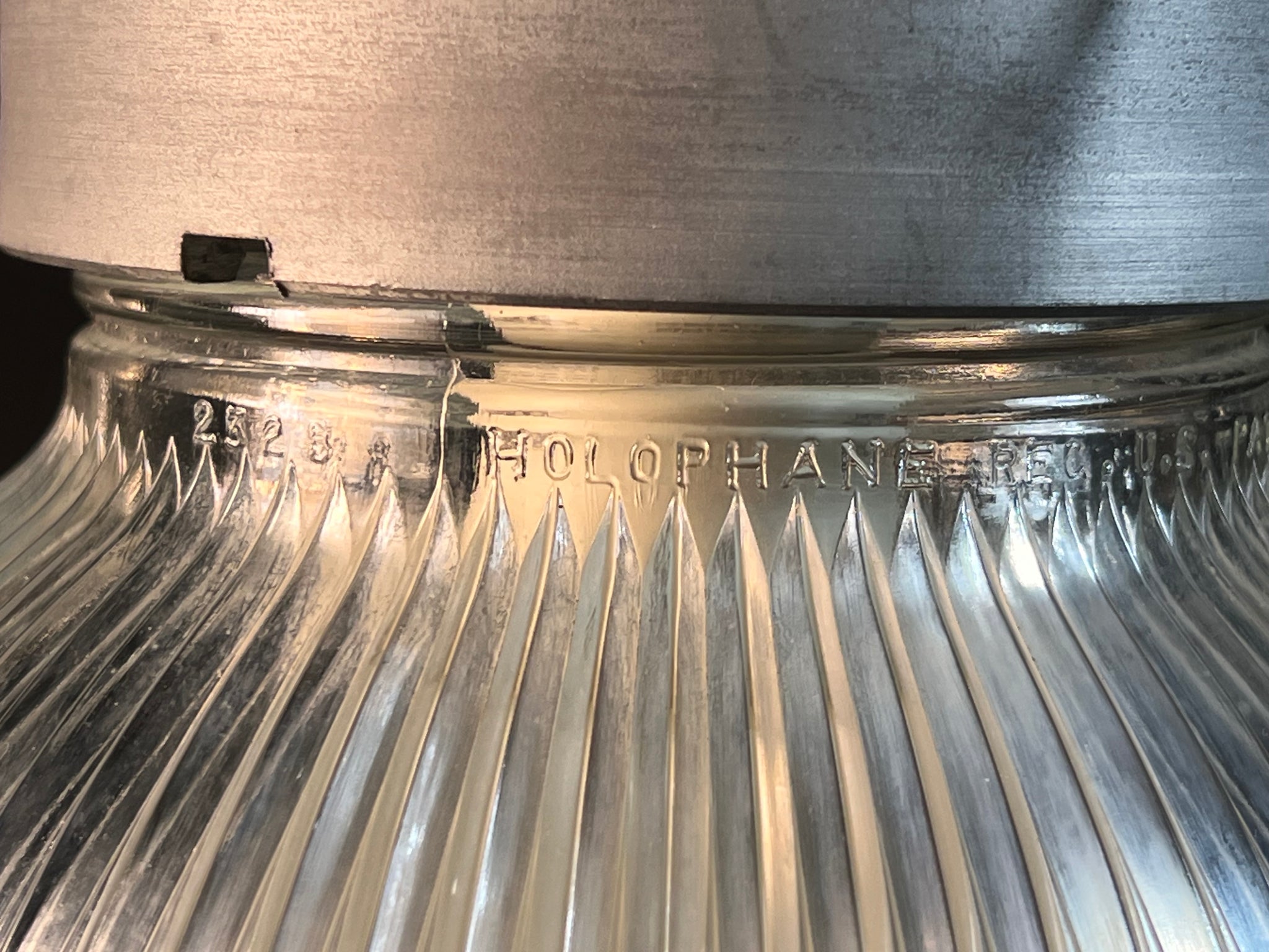 vintage Holophane Acorn Pendant Light Fixture 