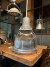 vintage glass industrial light fixture