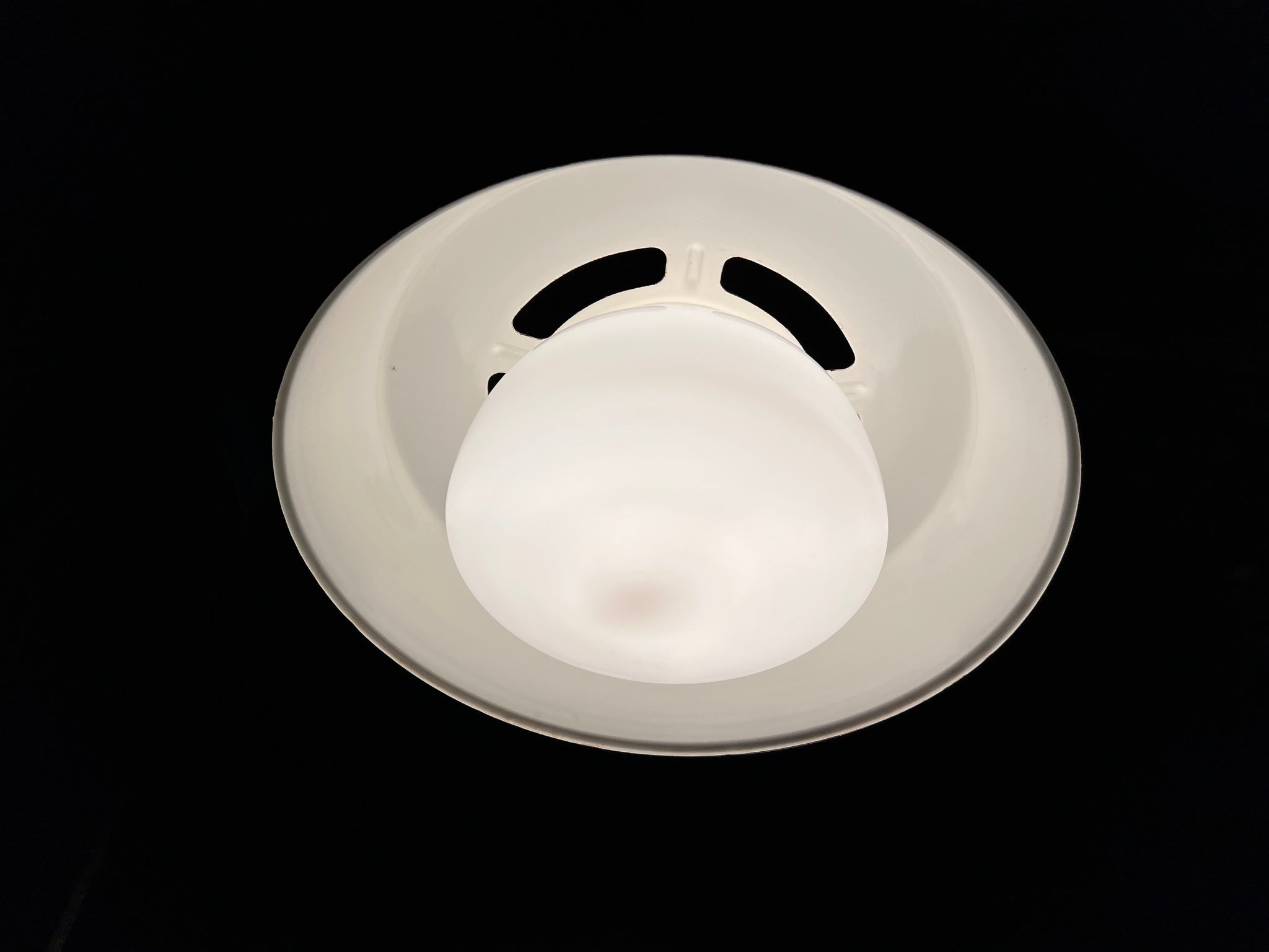 vintage white porcelain enamel industrial  light 