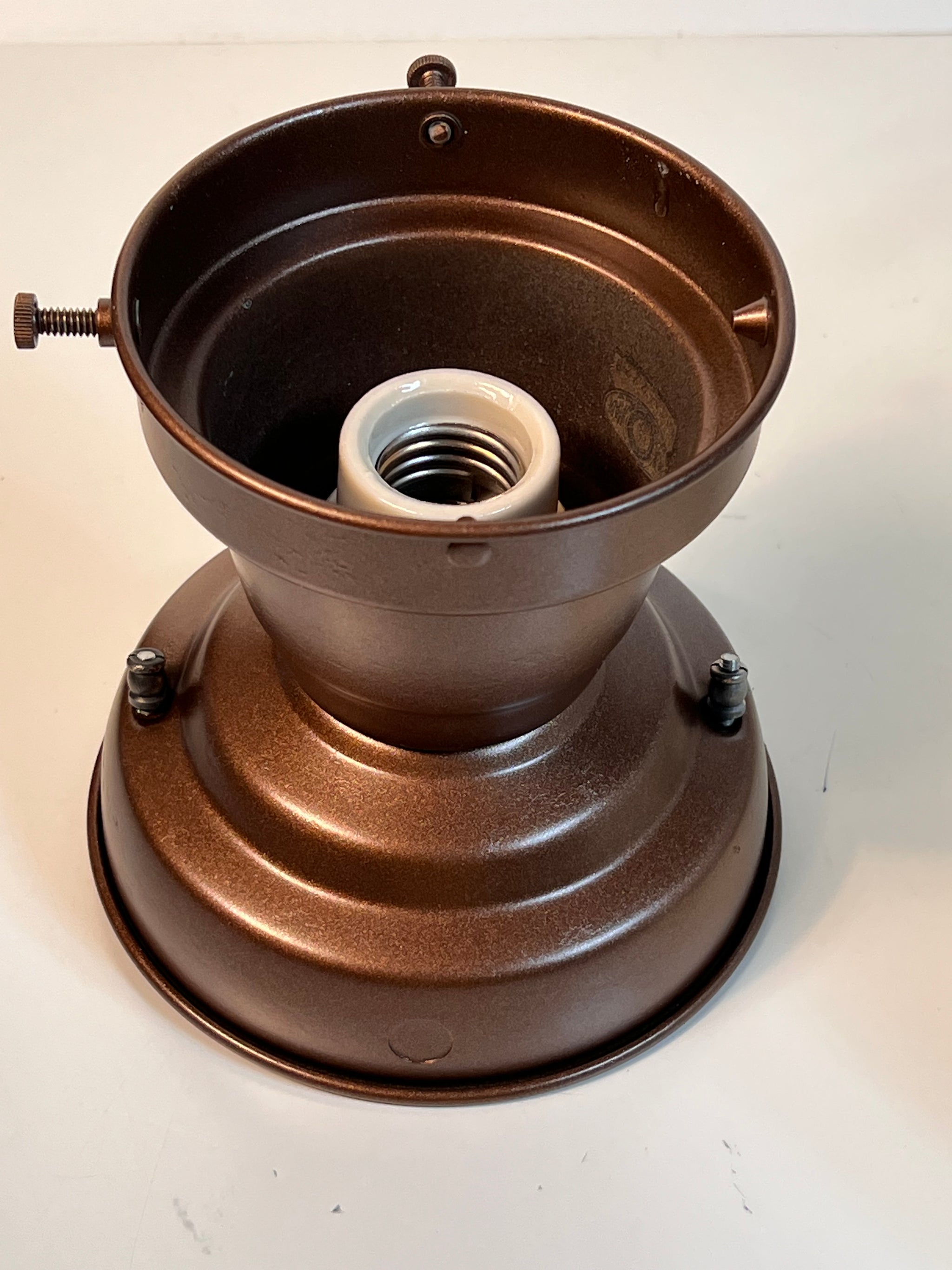 vintage sailor hat holophane ceiling light fixture