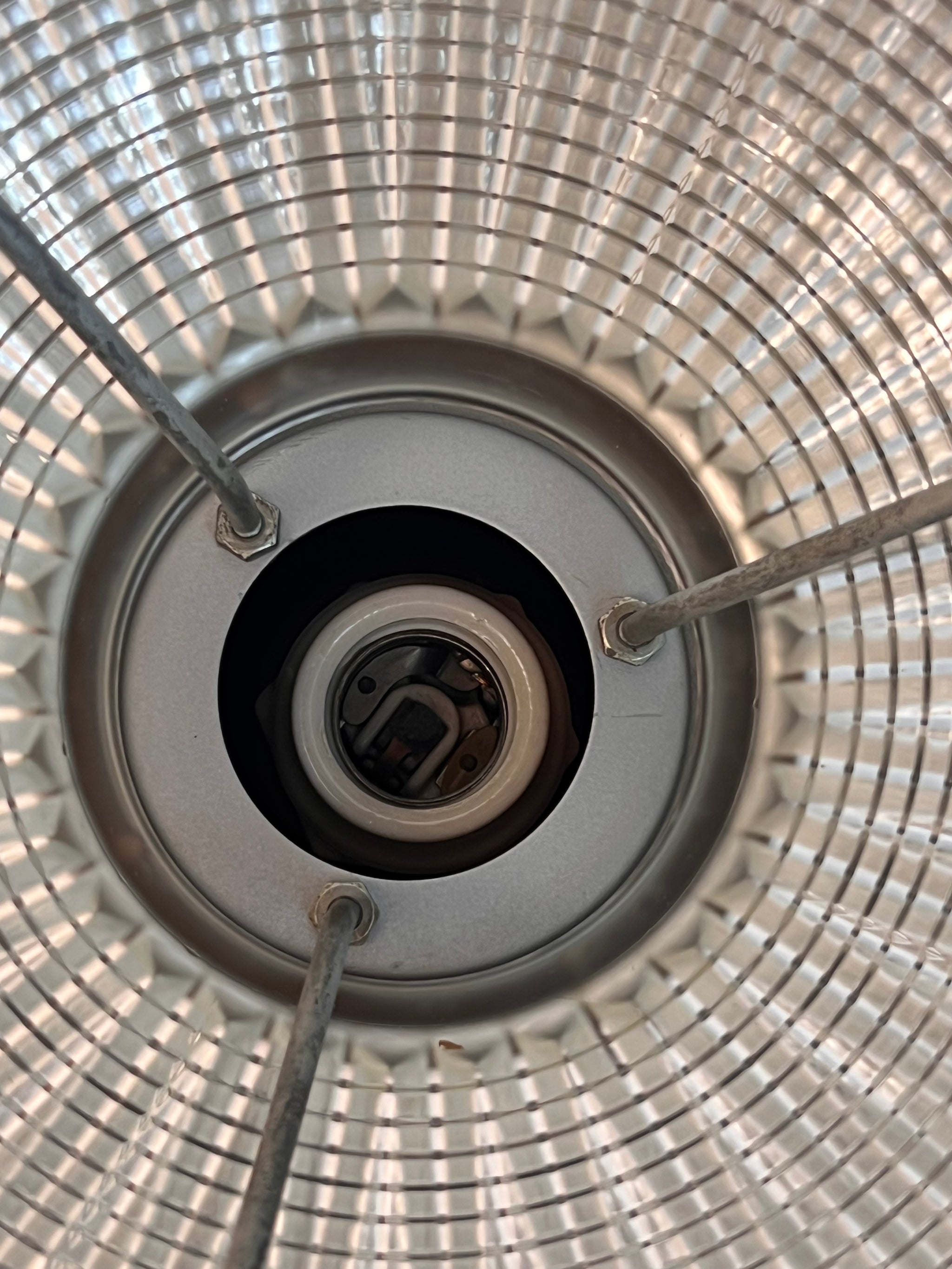 vintage sailor hat holophane ceiling light fixture