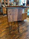 Antique Oak Library Card File Cabinet Table Stand W/Hairpin Legs