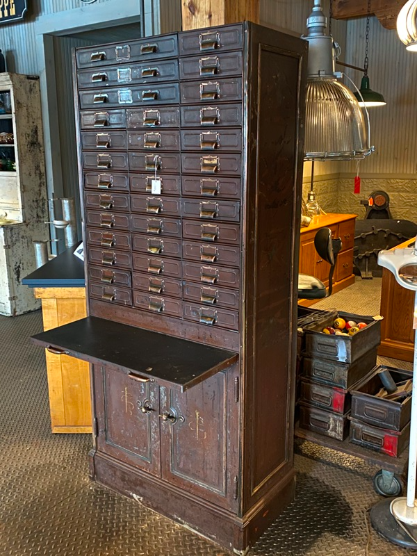 1890's Steel Fenton Vault Systems File Cabinet - Old School Warehouse