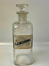 Antique Square Apothecary Bottle/Jar Glass Label 7.25" Chinchon