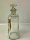 Antique Square Apothecary Bottle/Jar Glass Label 7.25" Chinchon