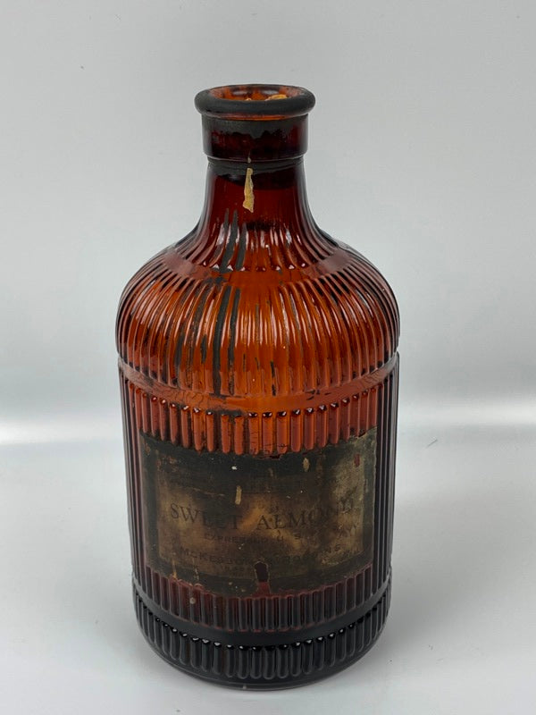 McKesson & Robbins Medicine Ribbed Bottle Vintage Apothecary Pharmacy