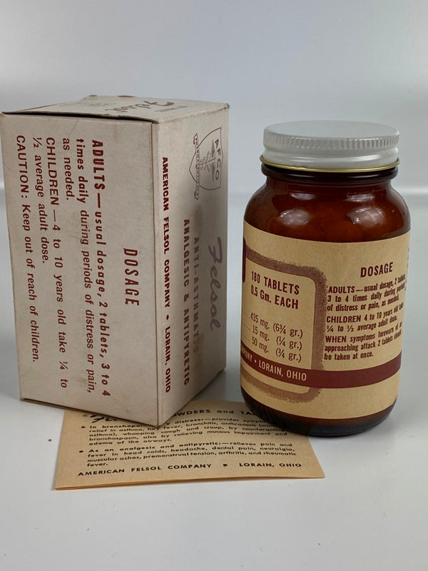 Vintage Felsol  Medicine Bottle Lorain OH