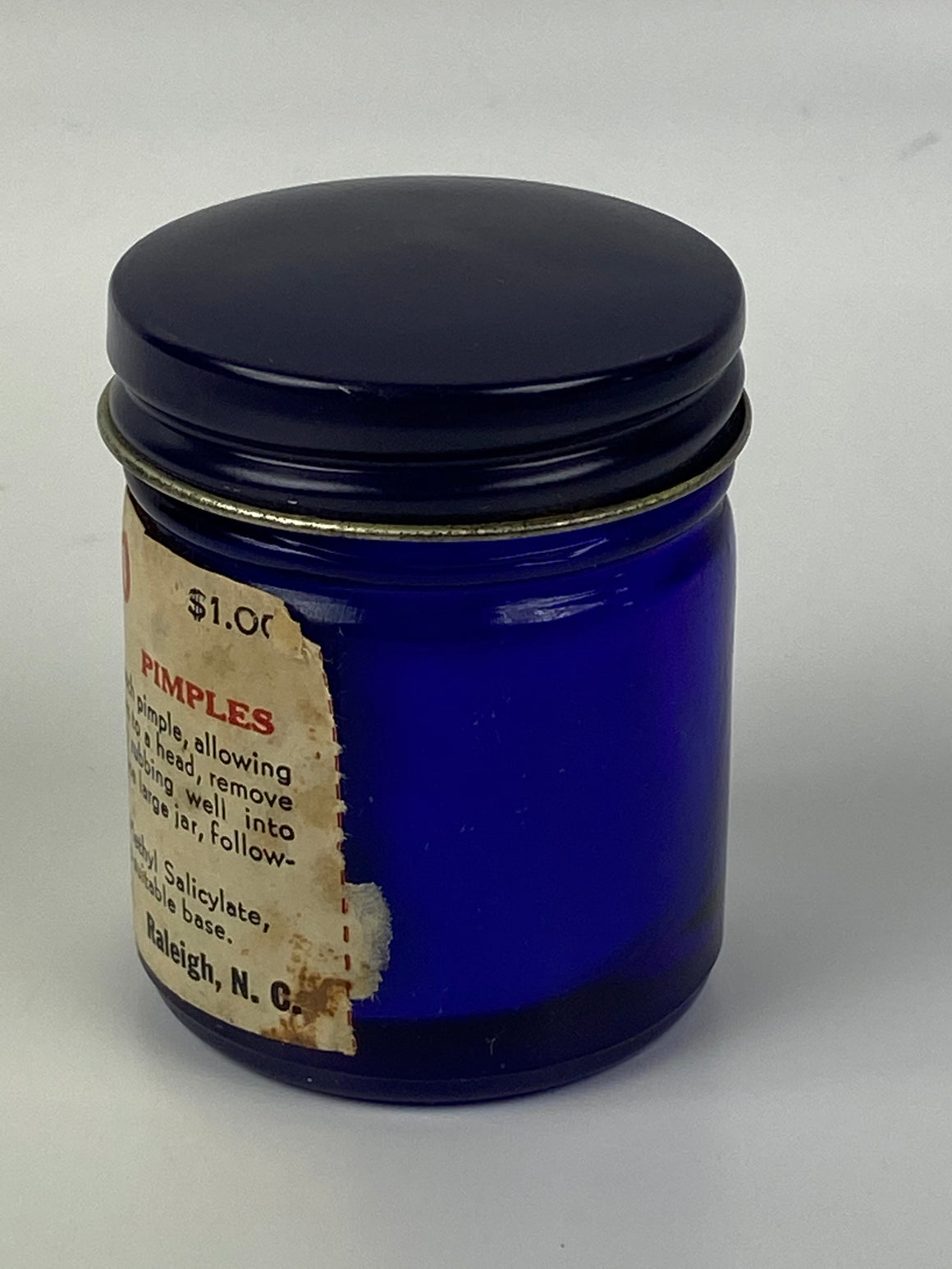 Sealed V-J-O Acne Cream Jar Antique Medicine Bottle FULL