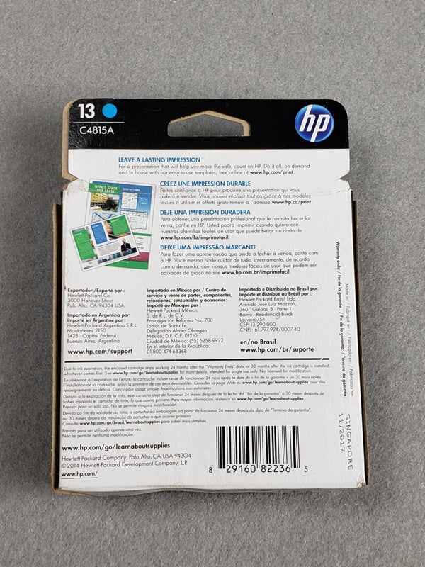 Genuine HP #13 Designjet Cartridge C4815A Cyan