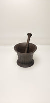 Antique Cast Iron Fluted Mortar and Pestle #2