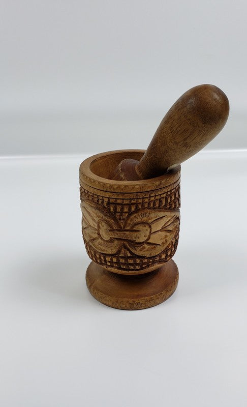 Vintage Wood Carved Mortar and Pestle-Haiti 1970's - #2 4420409425981