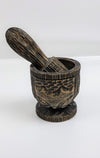 Wood Carved Mortar and Pestle-Haiti 1970's - #4