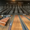 reclaimed maple bowling lanes
