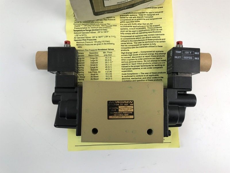 NORGREN K81FA00KV3KV3 200 Directional Control Spool Valve NOS