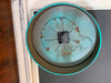 Vintage Simplex 14" Industrial Wall Clock Aqua/Black Battery Converted